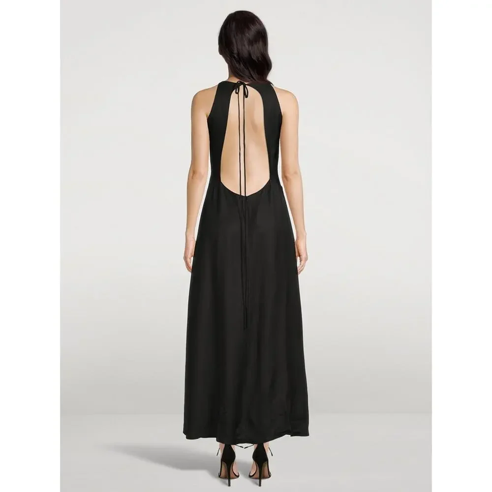 NWT BONDI Born Ophelia Maxi Dress Size Large Black Open Back Aline - Picture 12 of 12